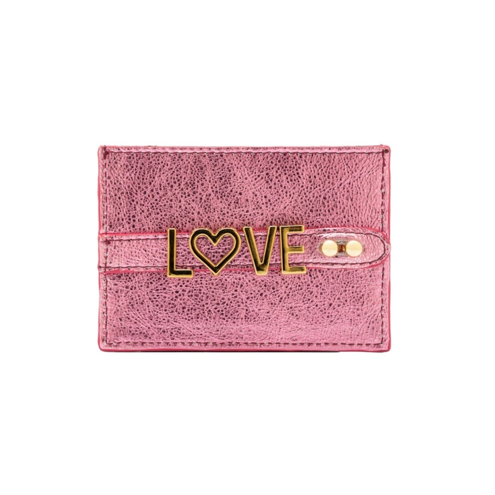 UMBI Leather Cardholder Metallic ROSE